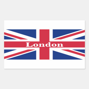 Union Jack London ~ Britische Flagge Rechteckiger Aufkleber