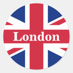 Union Jack London ~ Britische Flagge Runder Aufkleber