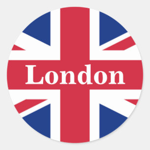 Union Jack London ~ Britische Flagge Runder Aufkleber