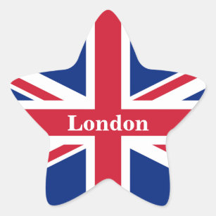 Union Jack London ~ British Flag Classic Round Sti Stern-Aufkleber