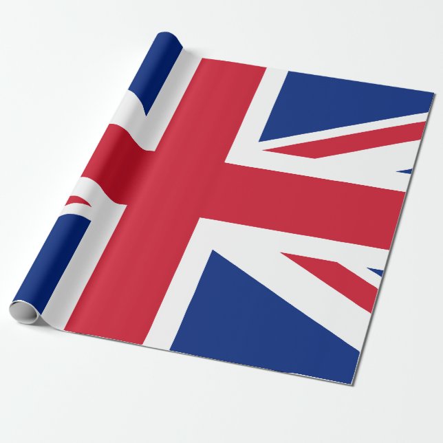 Union Jack Matte Wrapping Paper, 30" x 6' Geschenkpapier (Ungerollt)
