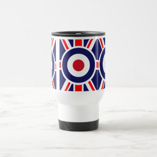 Union Jack Mods England Zielscheibe Reisebecher