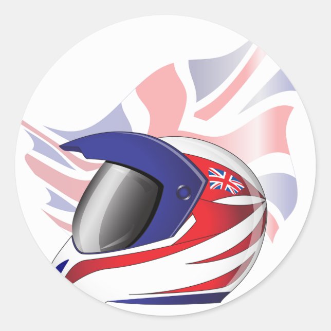 Union Jack Motorcycle Helmet Stickers (Vorderseite)
