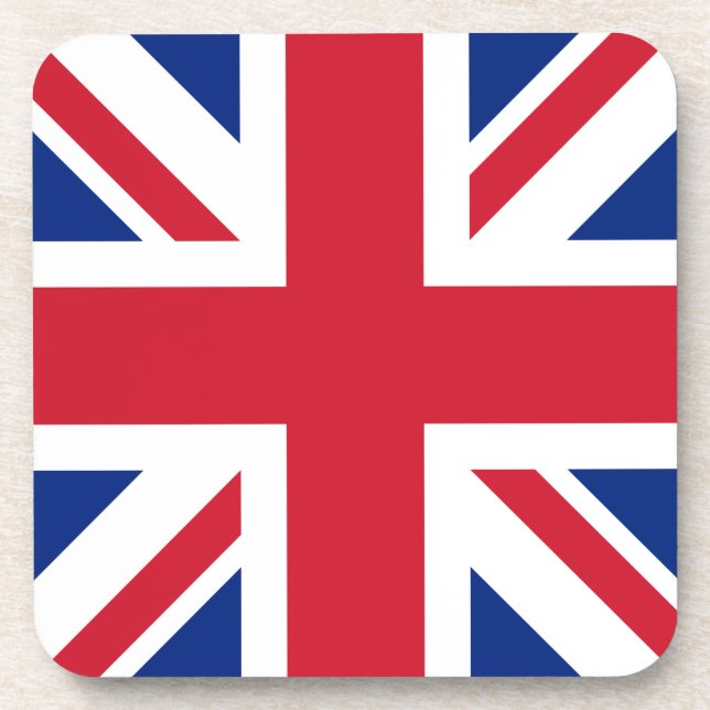 Union Jack National Flag Großbritannien Getränkeuntersetzer (Vorderseite)