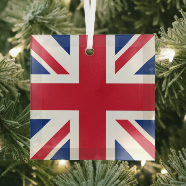 Union Jack National Flag Großbritannien Ornament Aus Glas (Insitu)