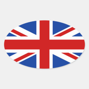 Union Jack Oval Aufkleber