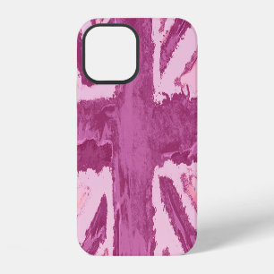 Union Jack Painted UK Art Plum iPhone 12 Hülle