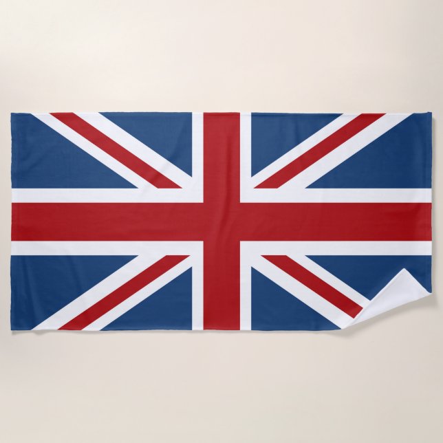 Union Jack Patriotic UK Flag Strandtuch (Vorderseite)