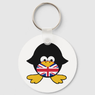 Union Jack Penguin Schlüsselanhänger