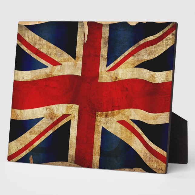 Union Jack Plakette Fotoplatte (Seite)