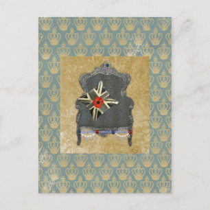 Union Jack Queen Anne Chaise Poppy Carte postale
