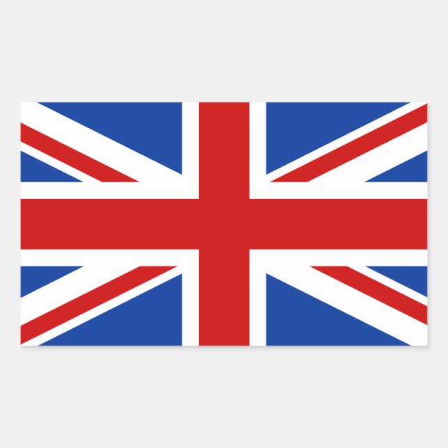 Union Jack-Rechteckkleber Rechteckiger Aufkleber (Vorderseite)