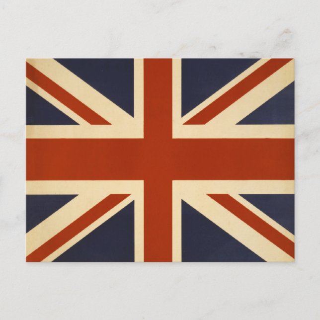Union Jack Retro Postkarte (Vorderseite)
