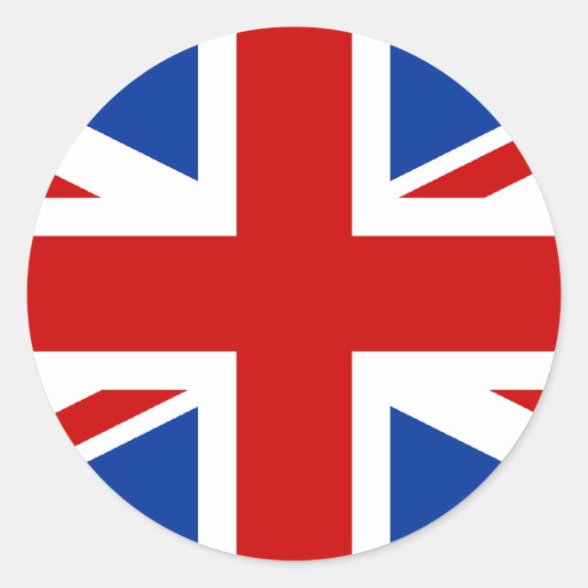 Union Jack Round Aufkleber (Vorderseite)