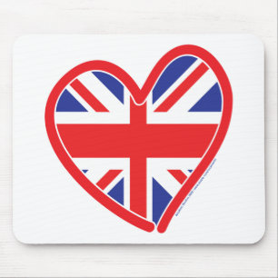 Union Jack Royal Heart Mousepad
