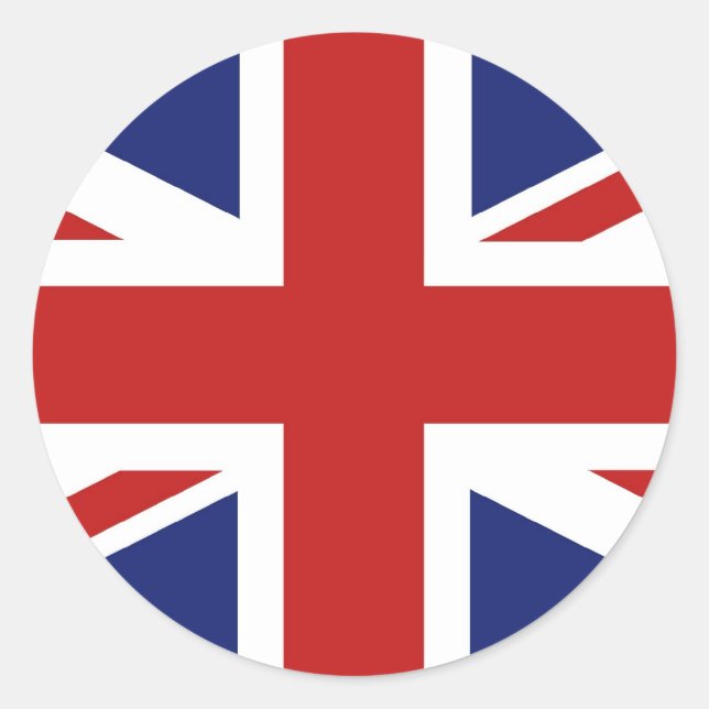 Union Jack Runder Aufkleber (Vorderseite)