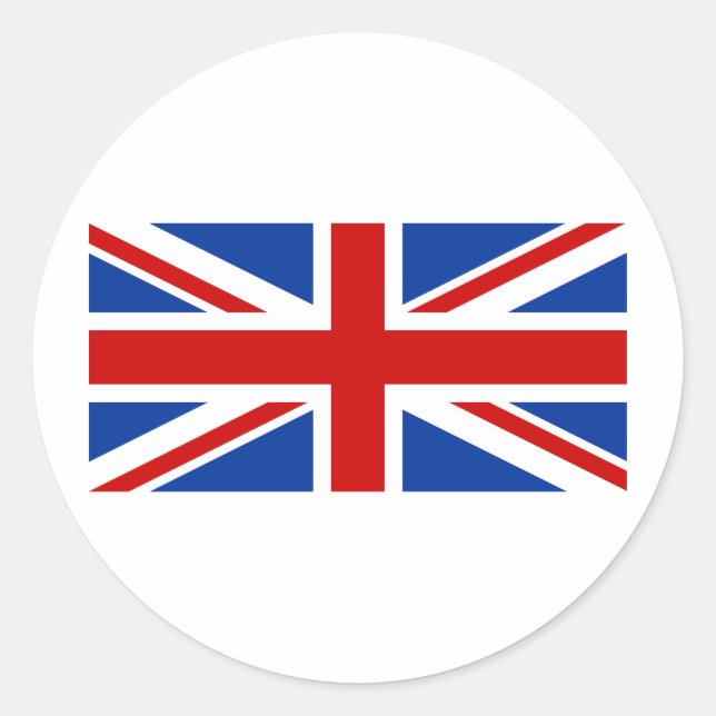 Union Jack Runder Aufkleber (Vorderseite)