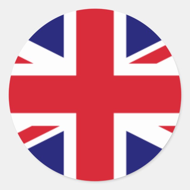 Union Jack Runder Aufkleber (Vorderseite)