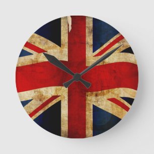Union Jack Runduhr Runde Wanduhr