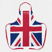 Union Jack Schürze - Retro britische Flagge mit Mo