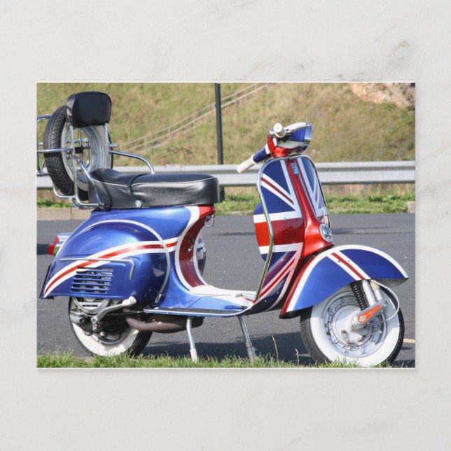 Union Jack Scooter Postcard Postkarte (Vorderseite)