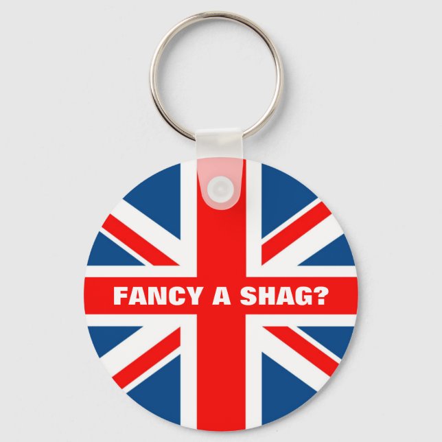 Union Jack Shag Schlüsselanhänger (Vorderseite)
