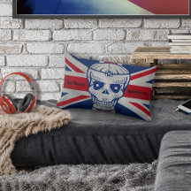 Union Jack Skull Throw Kissen