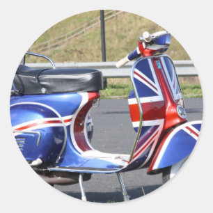 Union Jack sur des autocollants de scooter