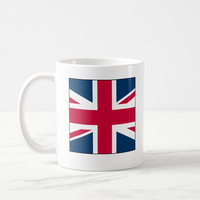 Union Jack Tasse mit großem quadratischen Design  (Links)