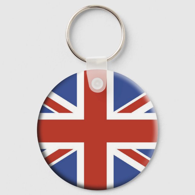 Union Jack UK Flag Circle Designs. Schlüsselanhänger (Vorderseite)