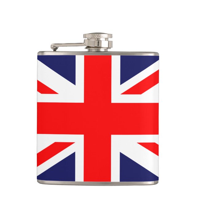 Union Jack - UK-Flagge Flachmann (Vorderseite)