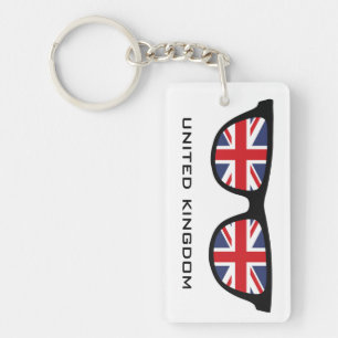Union Jack UK Shades porte - clé de texte et de co