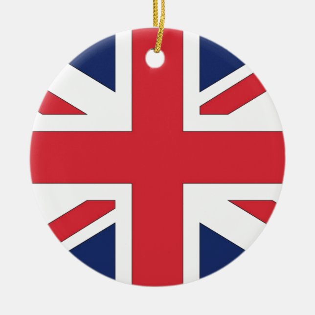 Union Jack/ Union Flag of United Kingdom Keramik Ornament (Vorne)
