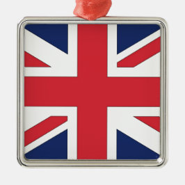 Union Jack/ Union Flag of United Kingdom Silbernes Ornament