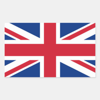 Union Jack United Rechteckiger Aufkleber