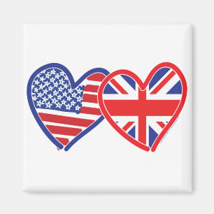 Union Jack/USA Magnet