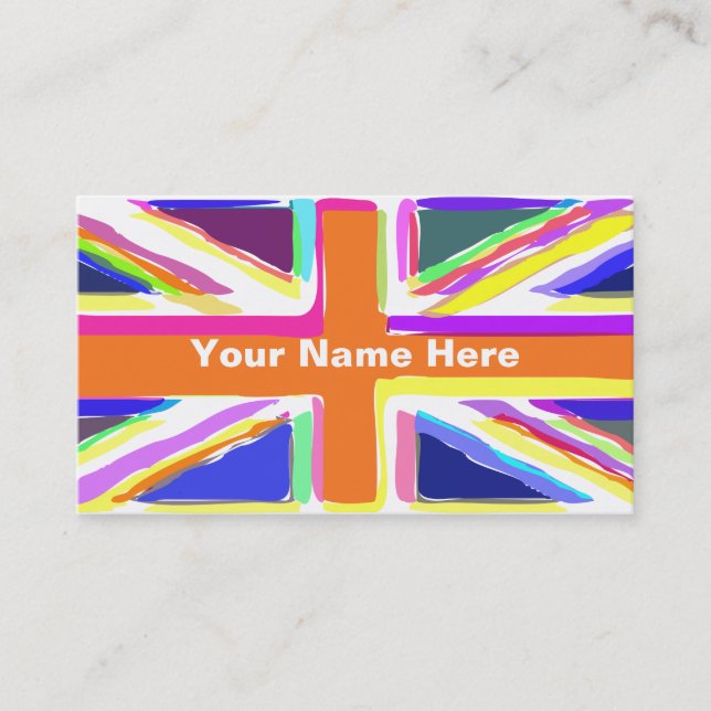 Union Jack Visitenkarte (Vorderseite)