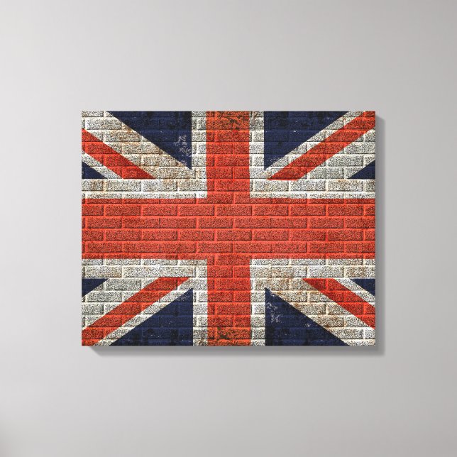 Union Jack Wandflagge auf Leinwand (Vorderseite)