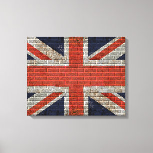 Union Jack Wandflagge auf Leinwand