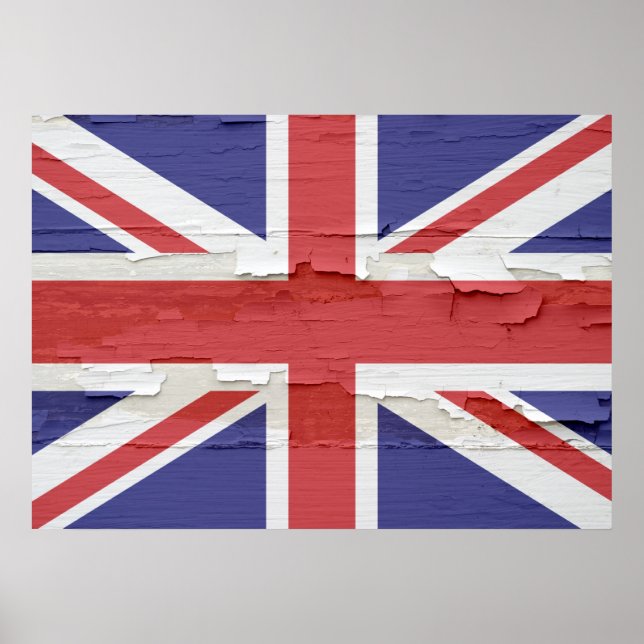 Union Jack Weathered Poster (Vorne)