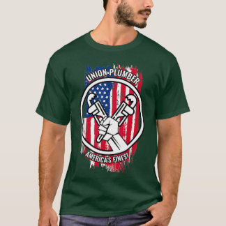 Union Klempner Geschenk Stolz Amerikanischer Fach T-Shirt