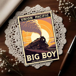 Union Pacific Big Boy Vintage Train  Postkarte