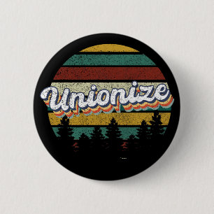 Unionisieren für ein gläseres Morgen Button