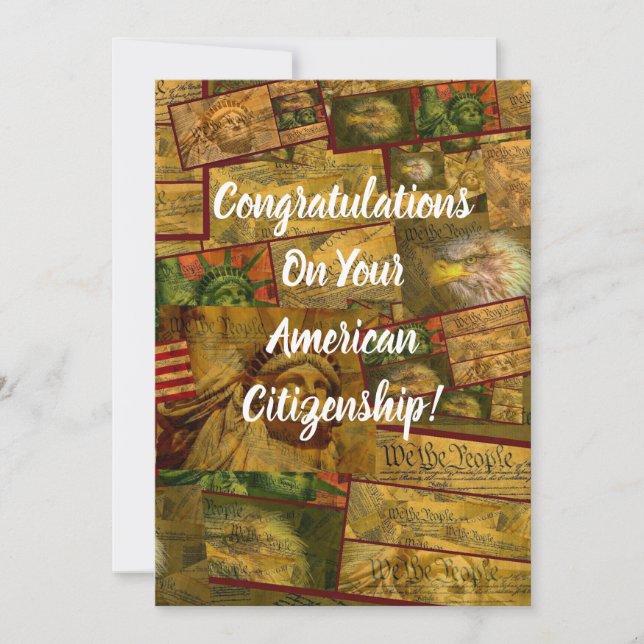 Unionsbürgerschaft der USA Dankeskarte (Vorderseite)