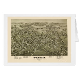 Uniontown, carte panoramique de PA - 1897