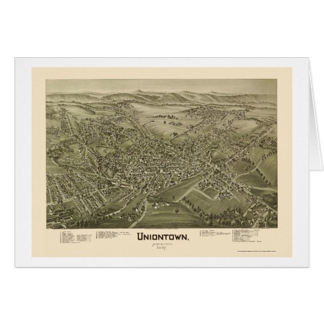 Uniontown, panoramische Karte PAs - 1897 (Vorderseite (Horizontal))