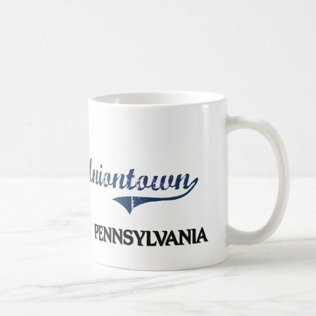 Uniontown Pennsylvania Stadt-Klassiker Kaffeetasse (Rechts)