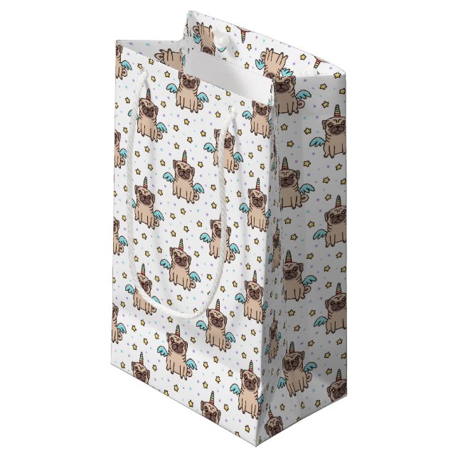 Unipug Muster Kleine Geschenktüte (Vorderseite Schrägansicht)