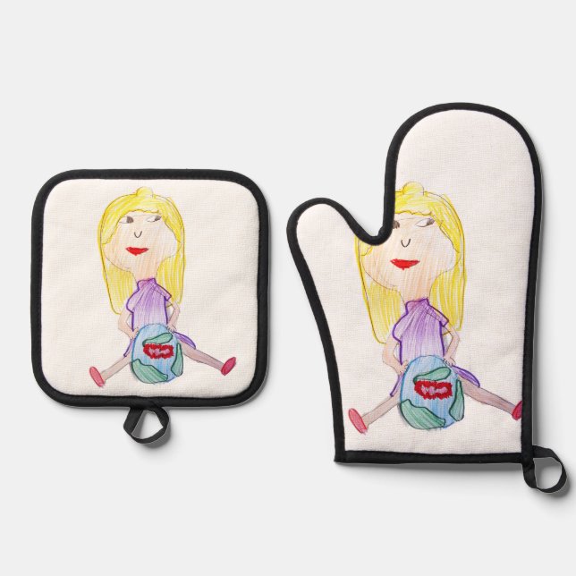 Uniqe design apron ofenhandschuh & Topflappen-Set (Vorderseite)