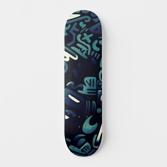 Unique Abstrait Urban Street Art Wide Skateboard (Recto)